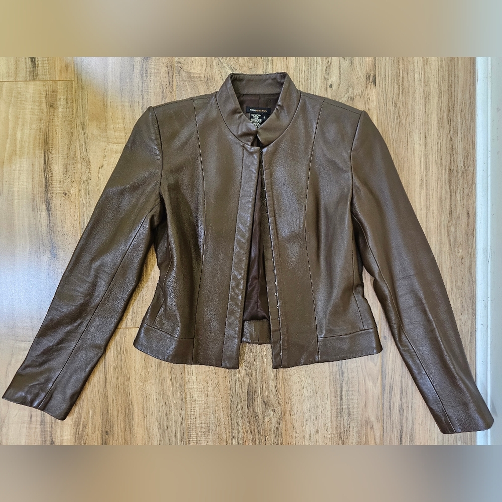 BCBGMaxAzria Leather Jacket - Picture 1 of 14